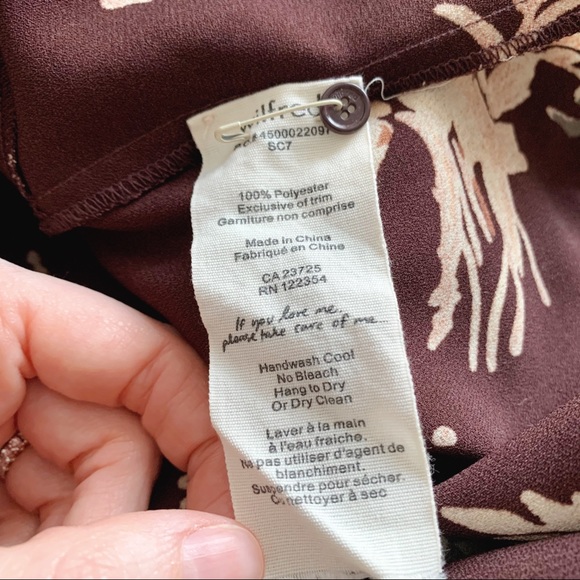 Aritzia Wilfred Burgundy Floral Dress - Size 2 - Picture 12 of 12